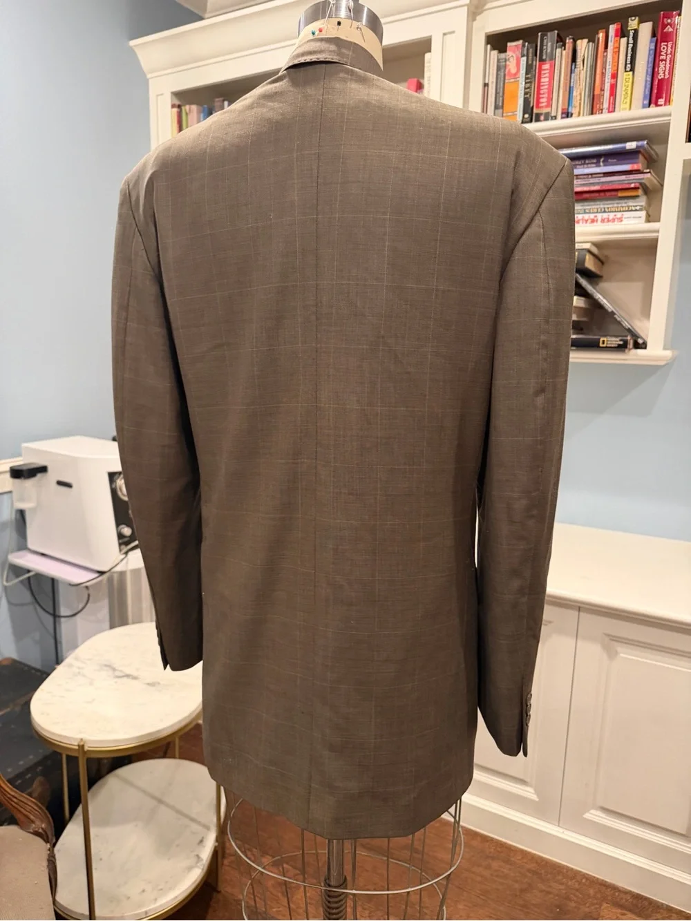 Men's Lightweight Gray Plaid Shirt Jacket
